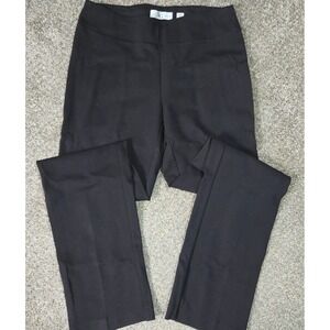 Lena Gabrielle Black Pull On Ponte Straight Leg Pants BC P8909BL Womens Size 10